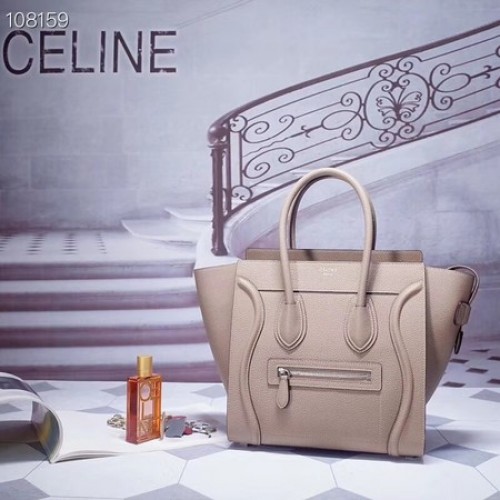 CELINE MICRO LUGGAGE HANDTAS VAN GELAMINEERD LAMSLEER 167793-12