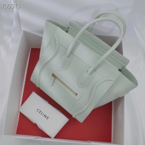 CELINE MICRO BAGAGE HANDTAS VAN GELAMINEERD LAMSLEER 167793-20