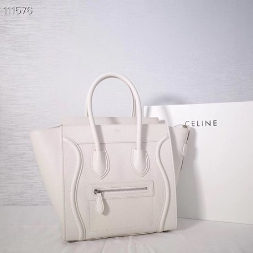 CELINE MICRO LUGGAGE HANDTAS VAN GELAMINEERD LAMSLEER 167793-25
