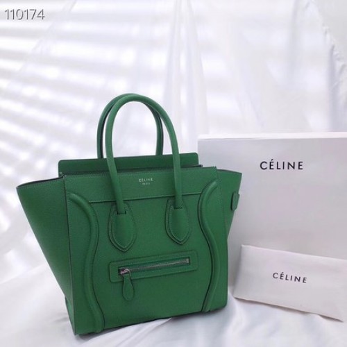 CELINE MICRO LUGGAGE HANDTAS VAN GELAMINEERD LAMSLEER 167793-4