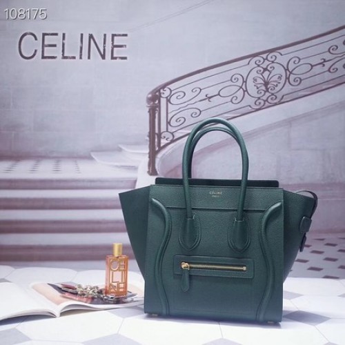 CELINE MICRO LUGGAGE HANDTAS VAN GELAMINEERD LAMSLACHT 167793-8