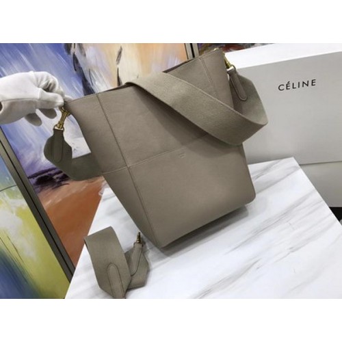CELINE Sangle Seau tas van kalfsleer C3369 abrikoos