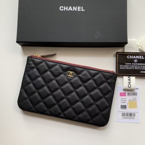 CHANEL 19 Caviar Original Leren Handtas AP1060 zwart