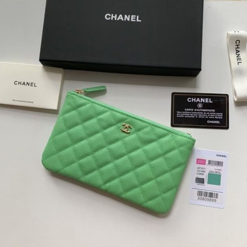 CHANEL 19 Caviar Original Leren Handtas AP1060 groen
