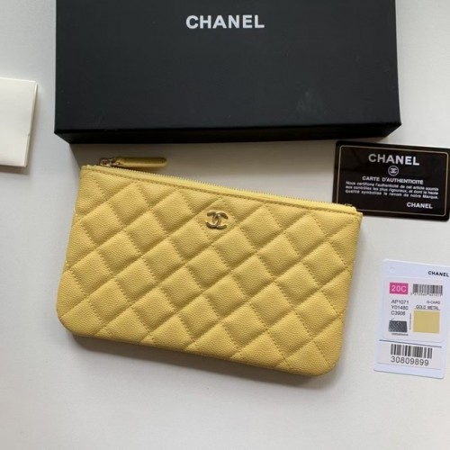 CHANEL 19 Caviar Original Leren Handtas AP1060 geel