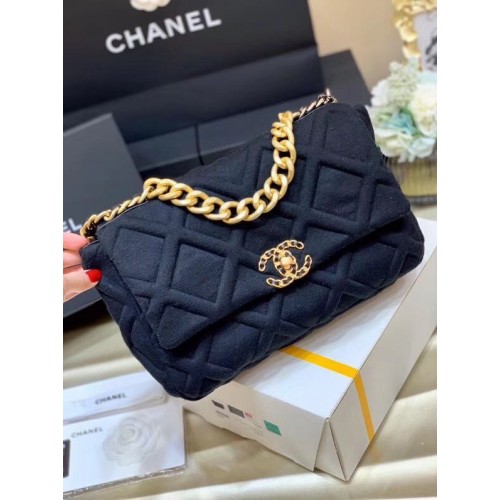 CHANEL 19 Flap Bag AS1160 AS1161 AS1162 Zwart