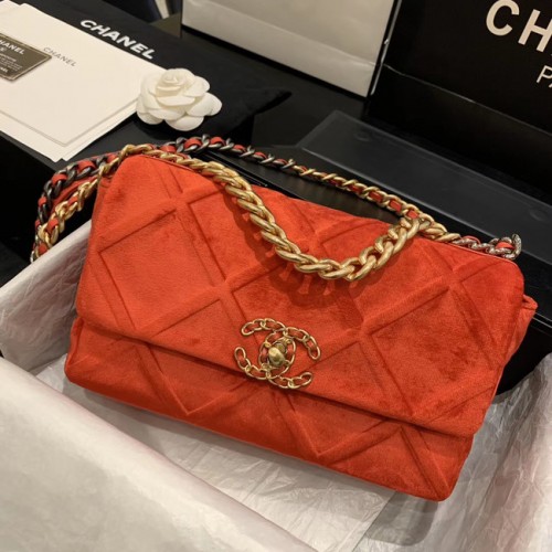 CHANEL 19 Flap Bag AS1160 oranje