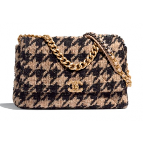 CHANEL 19 Flap Bag AS1162 abrikoos&zwart