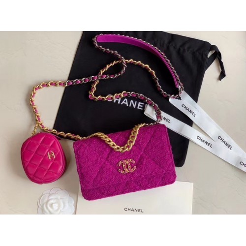 CHANEL 19 Flap Bag WOC 33817 Lavendel