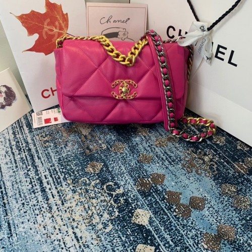 CHANEL 19 Flap Bag AS1160 AS1161 AS1162 Roze
