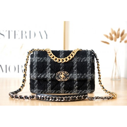 CHANEL 19 HANDTAS AS1160&AS1161 zwart&blauw