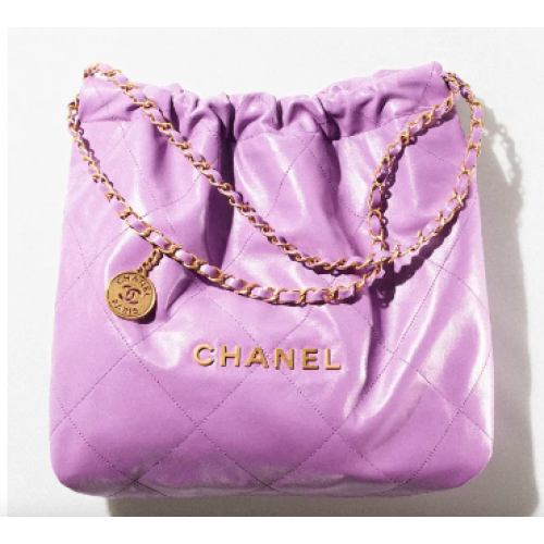 CHANEL 22 HANDTAS AS3260 Paars