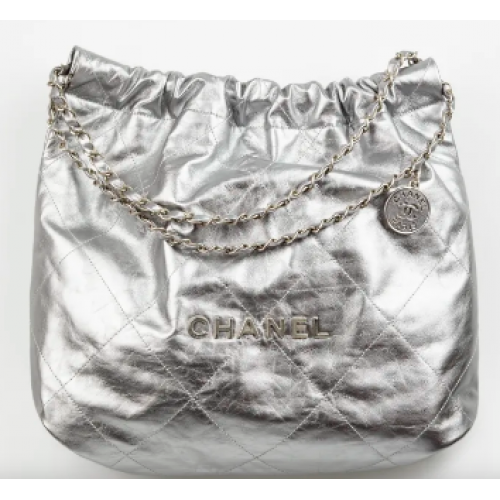 CHANEL 22 HANDTAS AS3260 Zilver