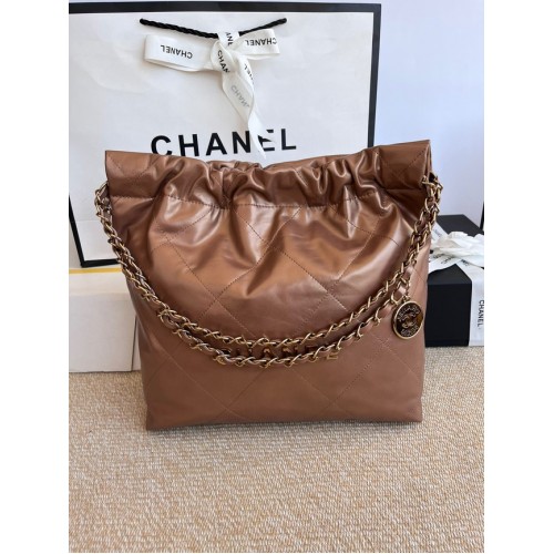 CHANEL 22 HANDTAS AS3260 bruin