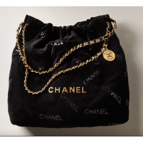 CHANEL 22 HANDTAS AS3261 Zwart