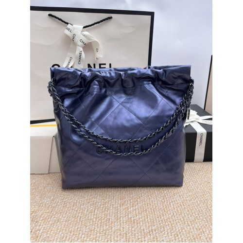 CHANEL 22 HANDTAS AS3262 Marineblauw