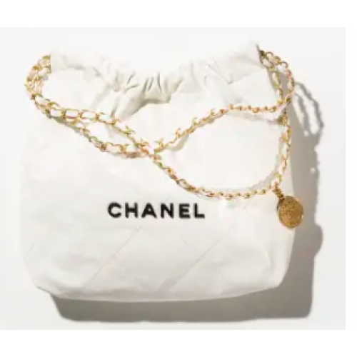 CHANEL 22 KLEINE HANDTAS AS3260 wit&zwart