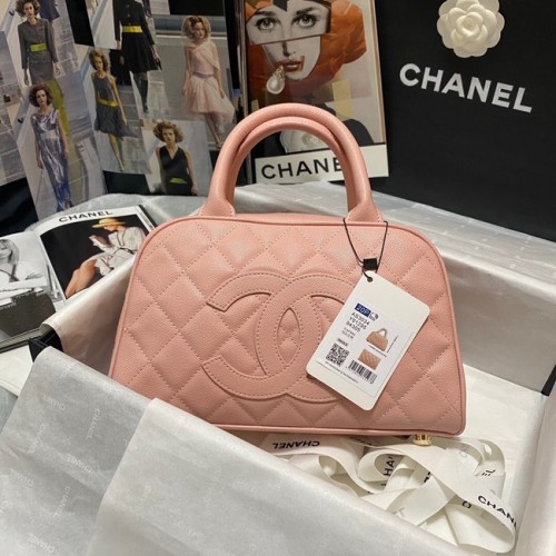 CHANEL Bowlingtas AS3034 roze