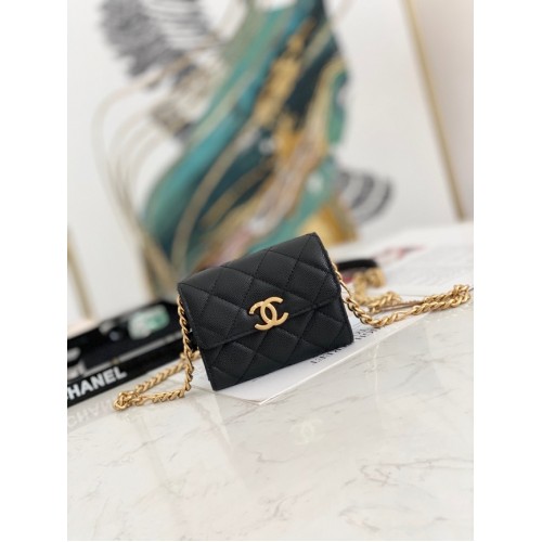 CHANEL KOPPELING MET KETTING 81156 ZWART