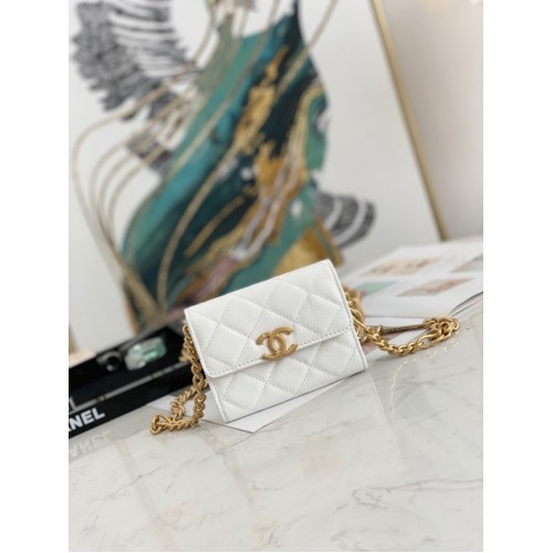 CHANEL KOPPELING MET KETTING 81156 WIT