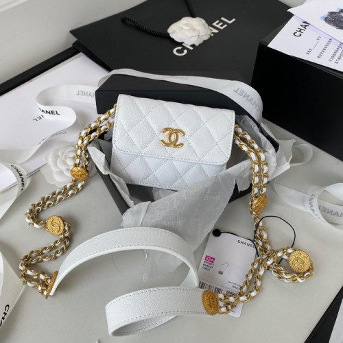 CHANEL KOPPELING MET KETTING AP2857 wit