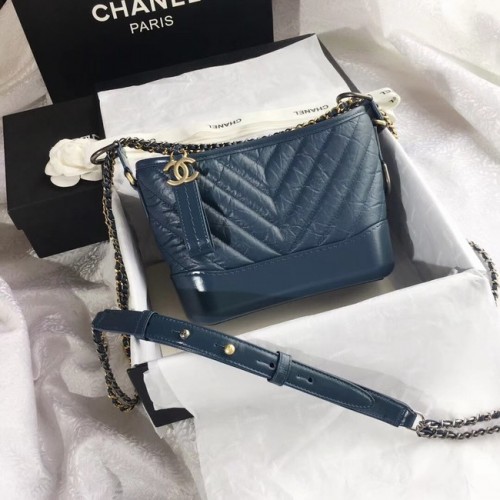 CHANEL GABRIELLE Originele Kleine Hobo Tas A91810 Blauw