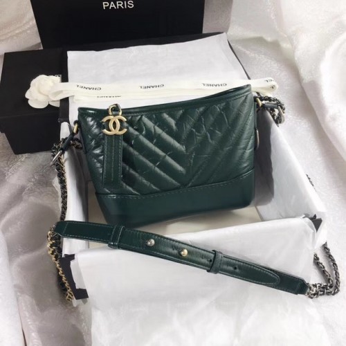 CHANEL GABRIELLE Originele kleine hobo tas A91810 groen