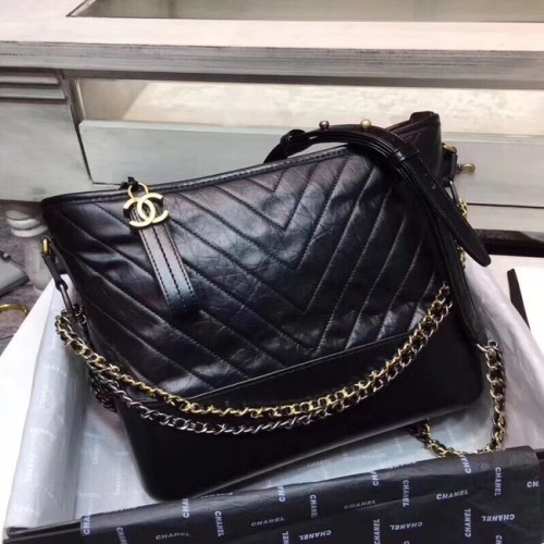 CHANEL GABRIELLE Originele lederen Hobo Bag A93842 zwart