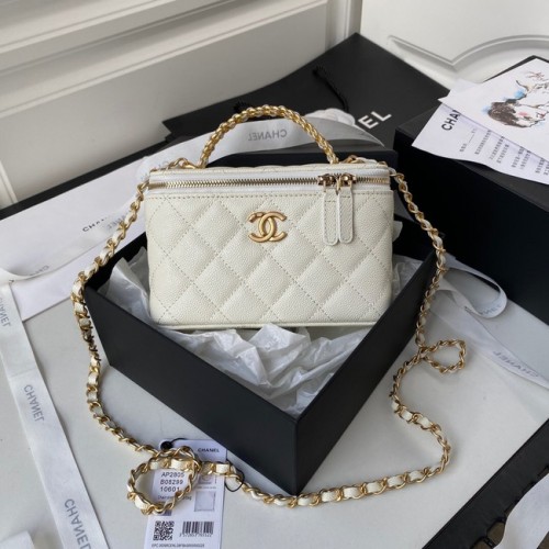 CHANEL HANDTAS Goudkleurig metaal AP2805 WIT