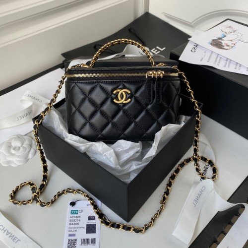 CHANEL HANDTAS Goudkleurig metaal AP2805 zwart