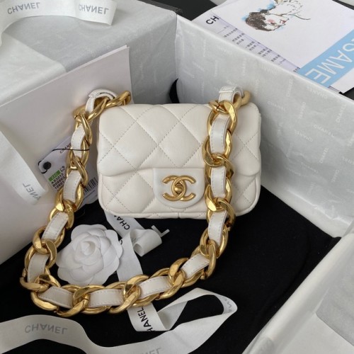CHANEL MINI FLAP TAS AS3213 wit