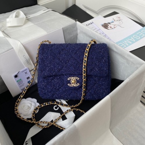 CHANEL KLEINE FLAPTAS AS2819 blauw