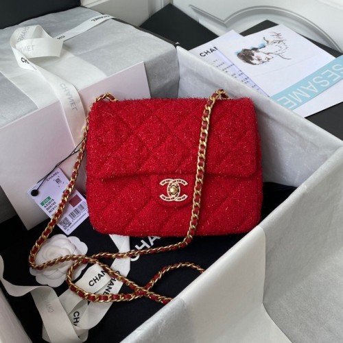 CHANEL KLEINE FLAP TAS AS2819 rood