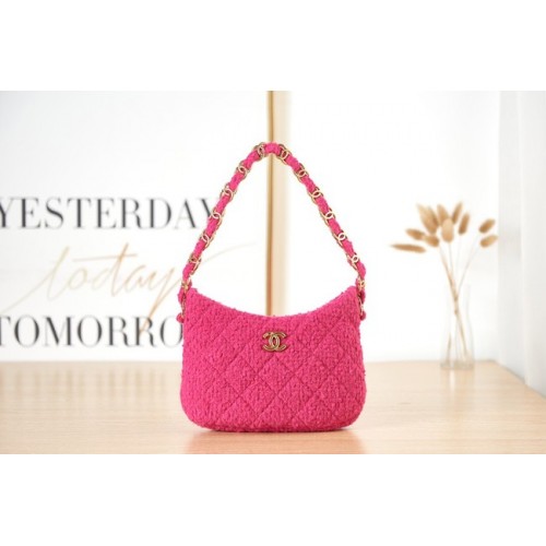 CHANEL SMALL Tweed goudkleurig metaal AS3562 ROSE