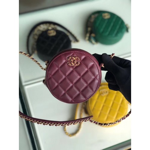 CHANEL Schapenvacht Kettingpakket A0725 Bourgondië