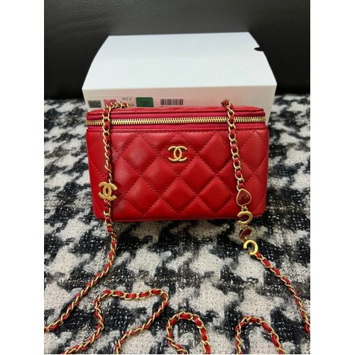 CHANEL VANITY MET KETTING 68105 rood