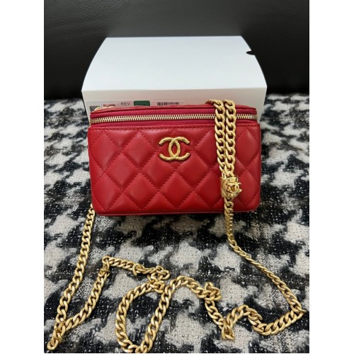 CHANEL VANITY MET KETTING 68106 rood