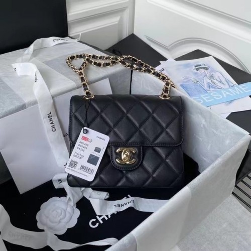 CHANEL mini flap bag AS2468 zwart