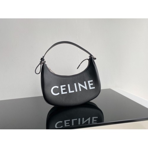 Celine AVA TAS IN TRIOMPHE CANVAS EN KALFSLEER 193952 zwart