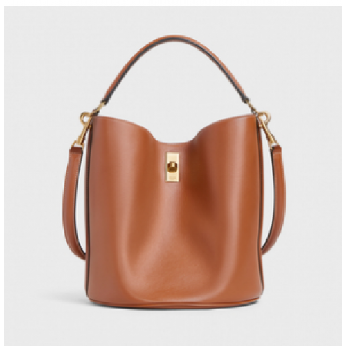 Celine BUCKET 16 TAS IN GLAD KALFSLEER 195573 bruin