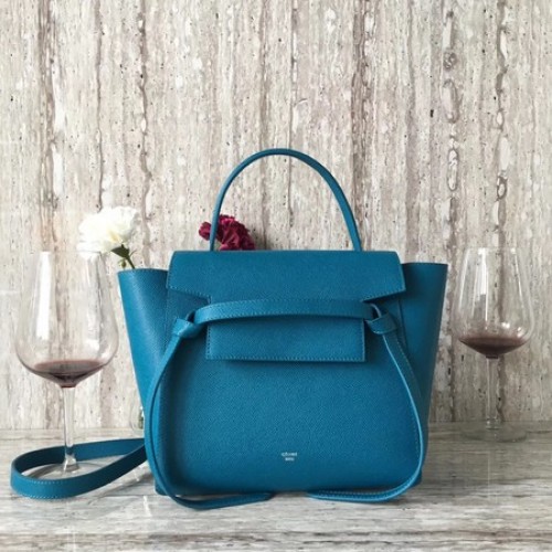 Celine Riem Mini Tas Origineel Leer C98310 Blauw