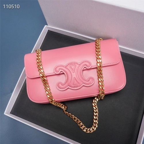 Celine CHAIN SCHOUDERTAS TRIOMPHE IN GLANZEND KALFSLEER 199243 ROZE