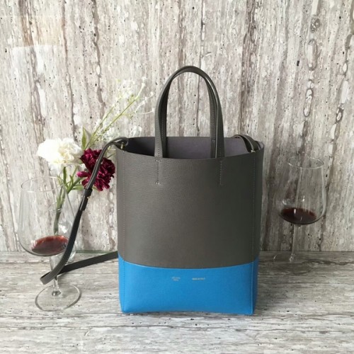 Celine Cabas Phantom Tassen Kalfsleer C2204 Blauw&Zwart