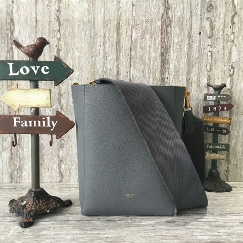 Celine Cabas Phantom Tassen Lichee patroon leer 77426 grijs