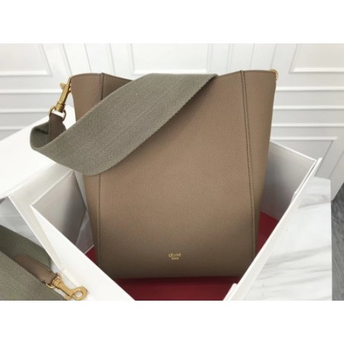 Celine Cabas Phantom Tassen Origineel Kalfsleer 3370 Khaki