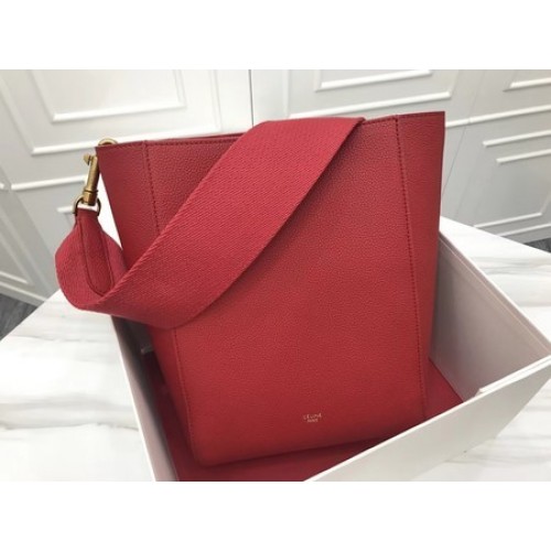 Celine Cabas Phantom Tassen Origineel Kalfsleer 3370 Rood