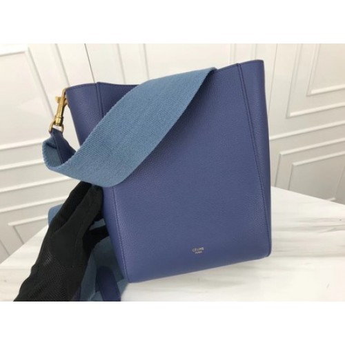 Celine Cabas Phantom Tassen Origineel Kalfsleer 3370 Skyblue