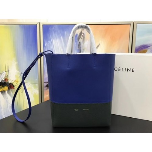 Celine Cabas Phantom Tassen Origineel Leer C3365 Blauw&Groen