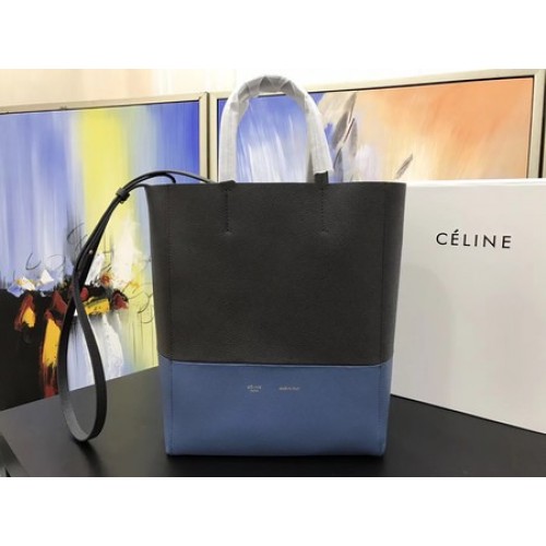 Celine Cabas Phantom Tassen Origineel Leer C3365 Grijs&Blauw