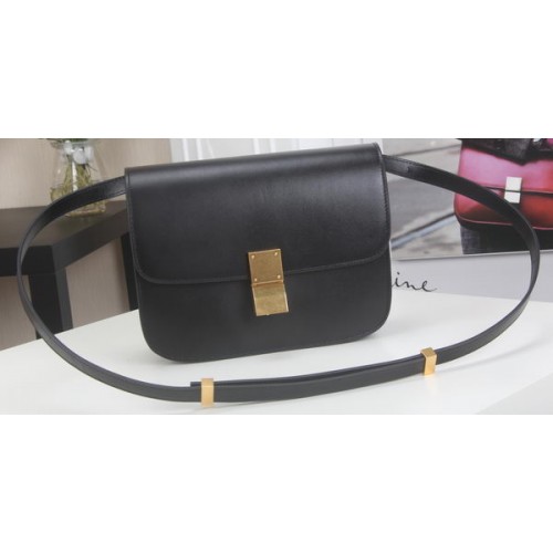 Celine Classic Box Flap Bag Kalfsleer C3369 Zwart